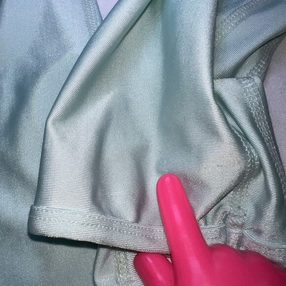 TESLA Jacket Women Size XL Green Running Hooded Thumb Holes Full Zip Lightweight - Picture 15 of 16